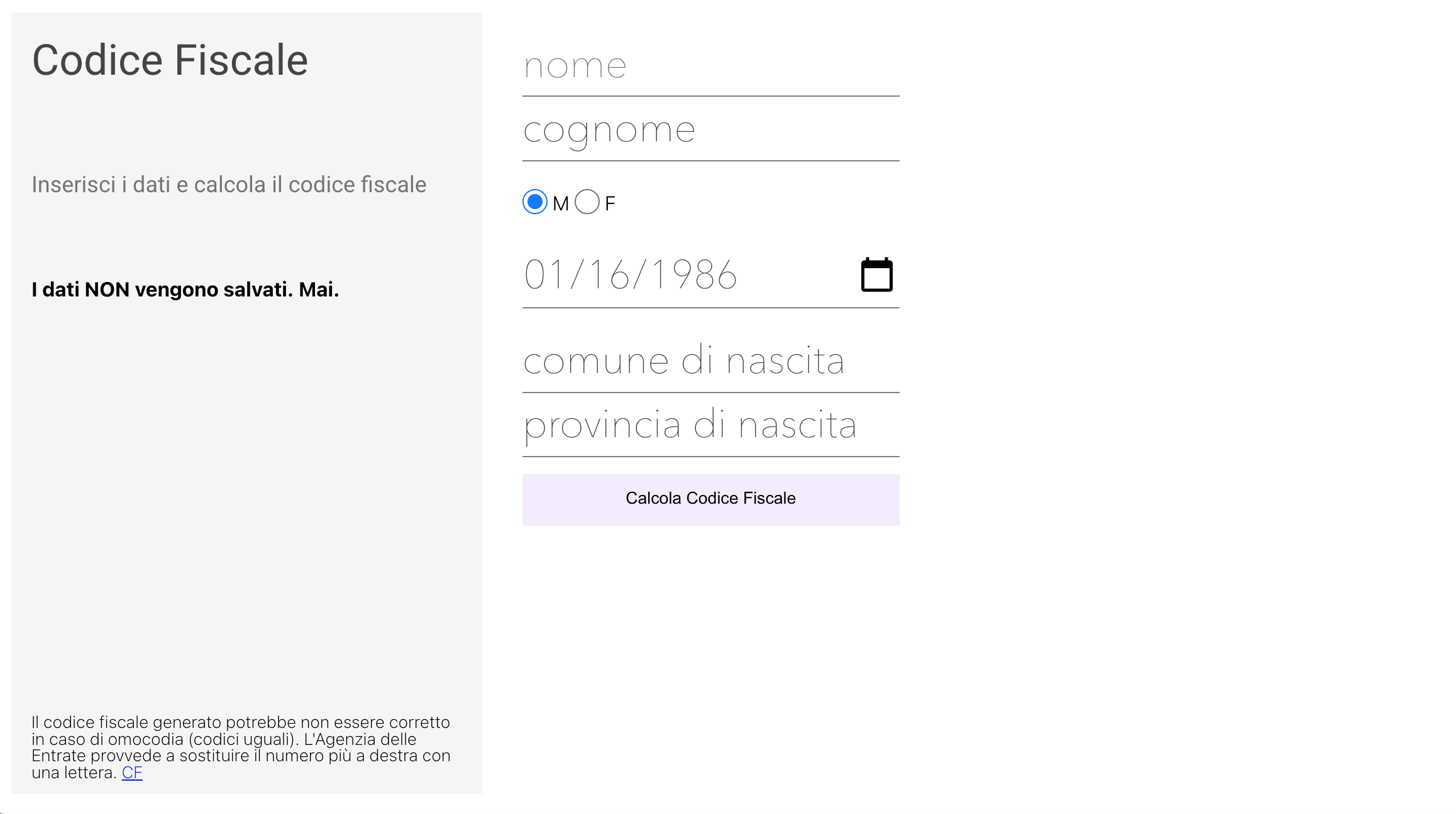 Codice Fiscale