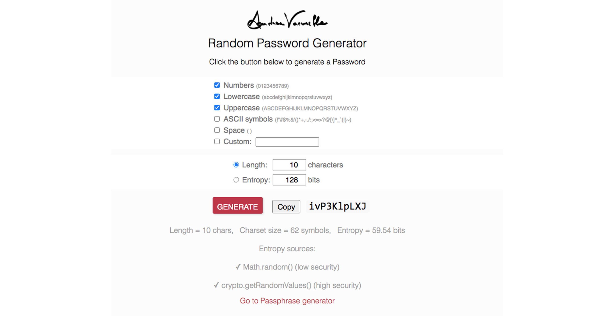 Password Generator