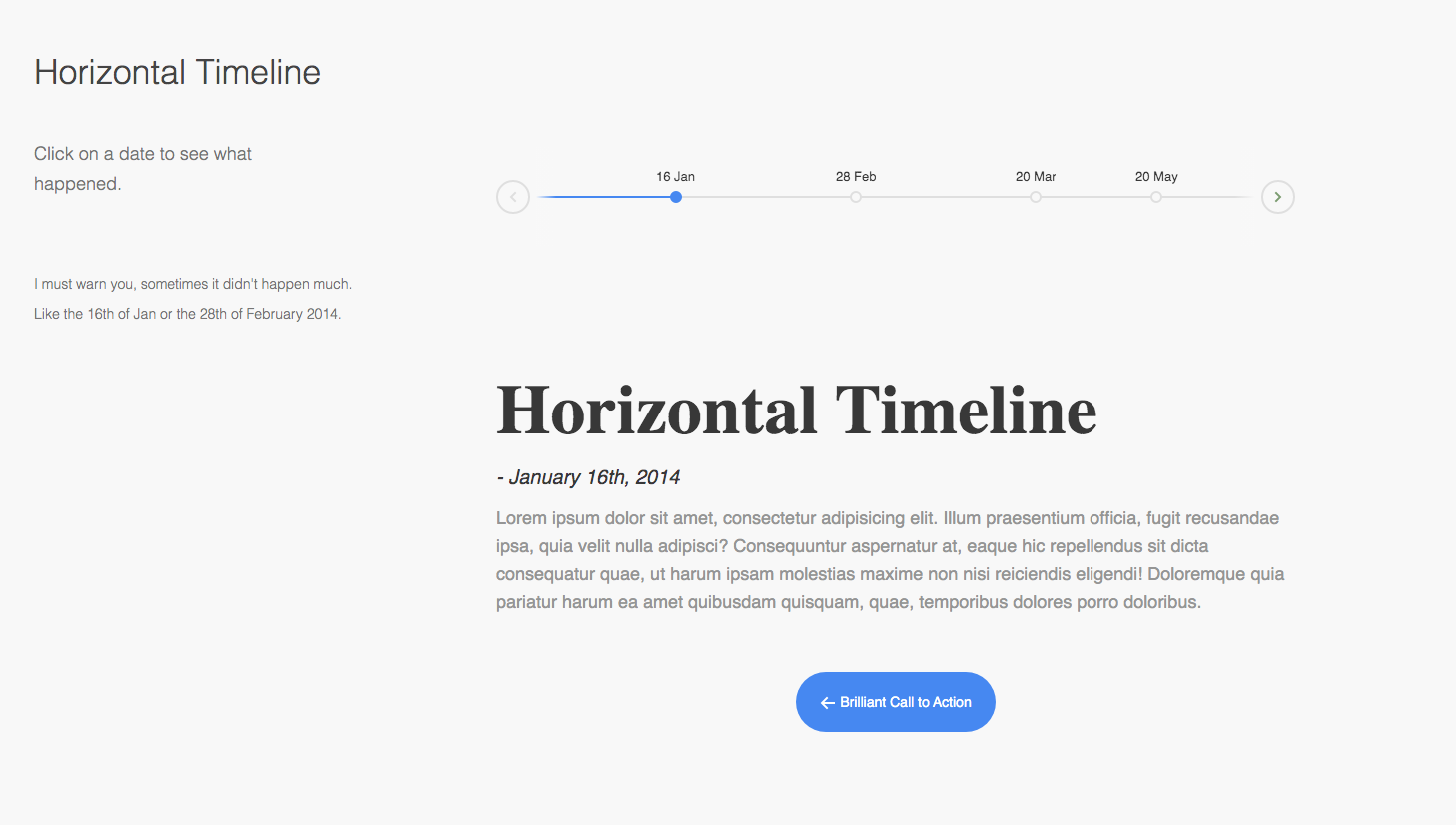 Horizontal Timeline