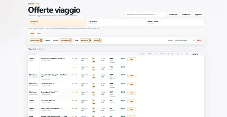 Scraper Vacanze