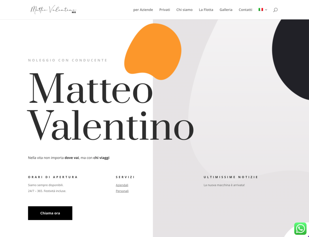 Andrea Vaccarella Portfolio Matteo Valentino Home Page